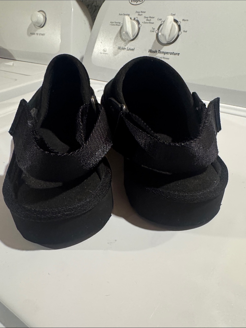UGG goldenstar Black Suede Backstrap Clog Sz 9 - Picture 3 of 8